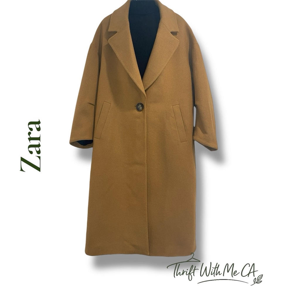 Zara | Oversize Camel Coat, Size M – Like New